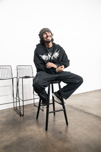 Always Pushing | Zip-Up Black Hoodie