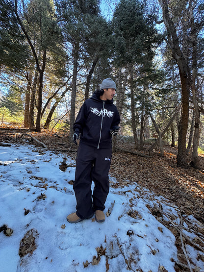 Always Pushing | Zip-Up Black Hoodie